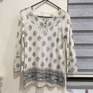 Lucky Brand boho style long sleeve top